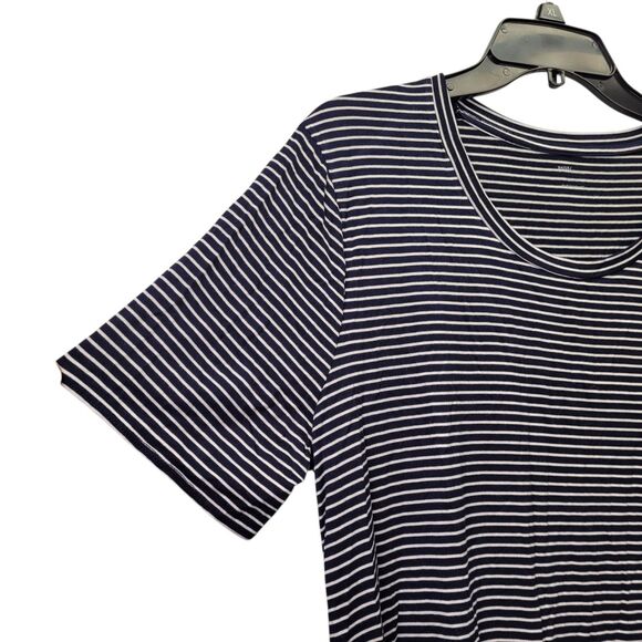 Daily Rituals Women's Striped Short Sleeve Hi-Low Tunic Top Size X-Large - Picture 3 of 10